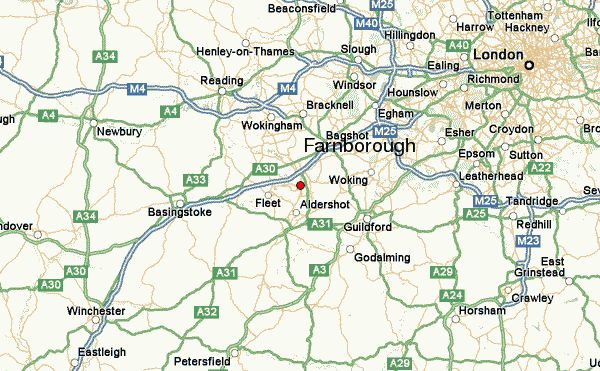 Map Of Farnborough And Surrounding Area Farnborough